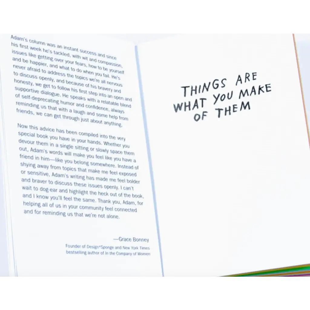 Simple handwritten text saying THINGS ARE WHAT YOU MAKE OF THEM in Quirky Collection for Creatives