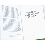 Simple handwritten text saying THINGS ARE WHAT YOU MAKE OF THEM in Quirky Collection for Creatives