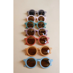 Pastel Round Retro Sunglasses for Babies and Toddlers in a cute vertical display