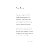 Moon Song poem in black text on white paper, part of Floral Art Print with free shipping