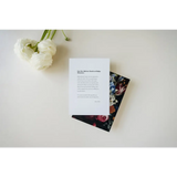 Floral Art Print with Poetry Excerpts and Free Shipping alongside a white paper document