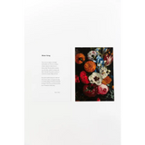 Book page with Floral Art Print and poetry excerpts, with free shipping featured
