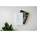 Floral Art Print with Poetry Excerpts and Free Shipping on a wall with white card