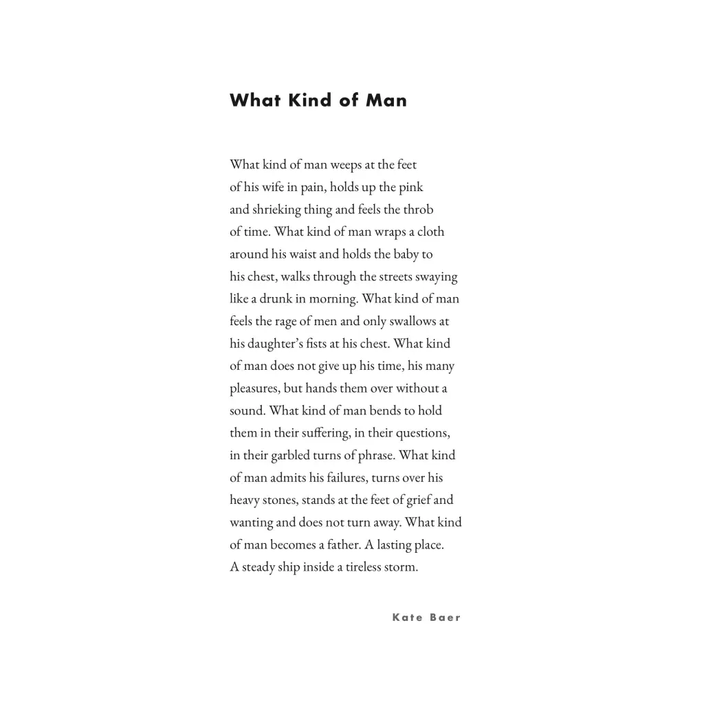Poem What Kind of Man printed on white paper in Floral Art Print with free shipping