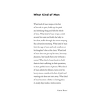 Poem What Kind of Man printed on white paper in Floral Art Print with free shipping