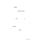 Minimalist poem scattered on a white page in Floral Art Print with free shipping
