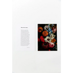 Colorful floral still life with poetry excerpts and free shipping feature on magazine page