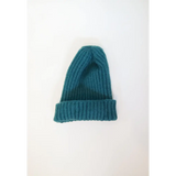 Teal ribbed knit winter beanie from our small collection of super soft beanies