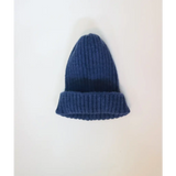 Navy blue knit beanie with dark stripe from our super soft beanies collection for kids