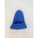 Bright blue ribbed knit beanie, part of our super soft beanies collection for kids