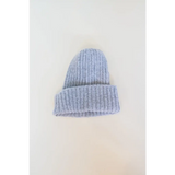 Light gray ribbed knit winter beanie from our small collection of super soft beanies