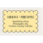 Decorative label for You’re the Lorelai to my Rory Candle showcasing Mimosa + Pineapple notes