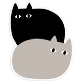 Loaf Cats Die Cut Sticker