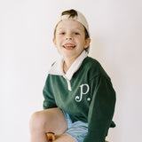 "P" Kids Embroidered Polo Pullover