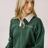 Play Nice Embroidered Polo Pullover