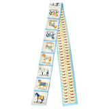 Equestrian-inspired Horse Frame Pattern Print Silk Feel Twilly Skinny Scarf