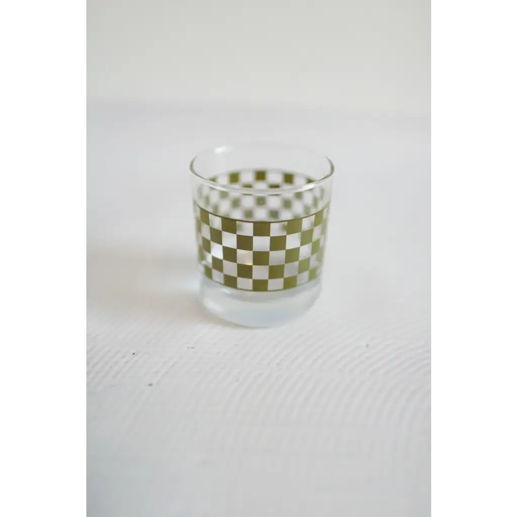 11oz Checkered Cocktail Glass - Polished Prints
