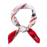 Vintage Carriage Print Square Bandana Scarf
