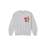 Knights Patch Collection Crewneck Sweatshirt in light gray, kids
