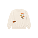 Leclaire Patch Inspired Crewneck Sweatshirt in natural, kids