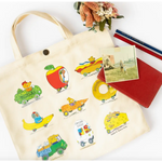 Cartoon-themed tote bag featuring Richard Scarry’s Busy Town for stylish womens clothes