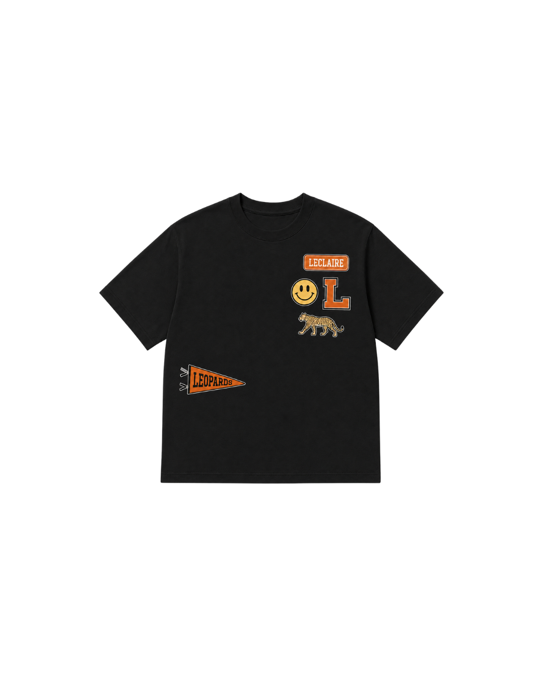 Leclaire Patch Inspired T-Shirt in black