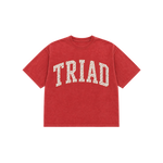 Triad Floral Letter Printed T-Shirt in red, kids