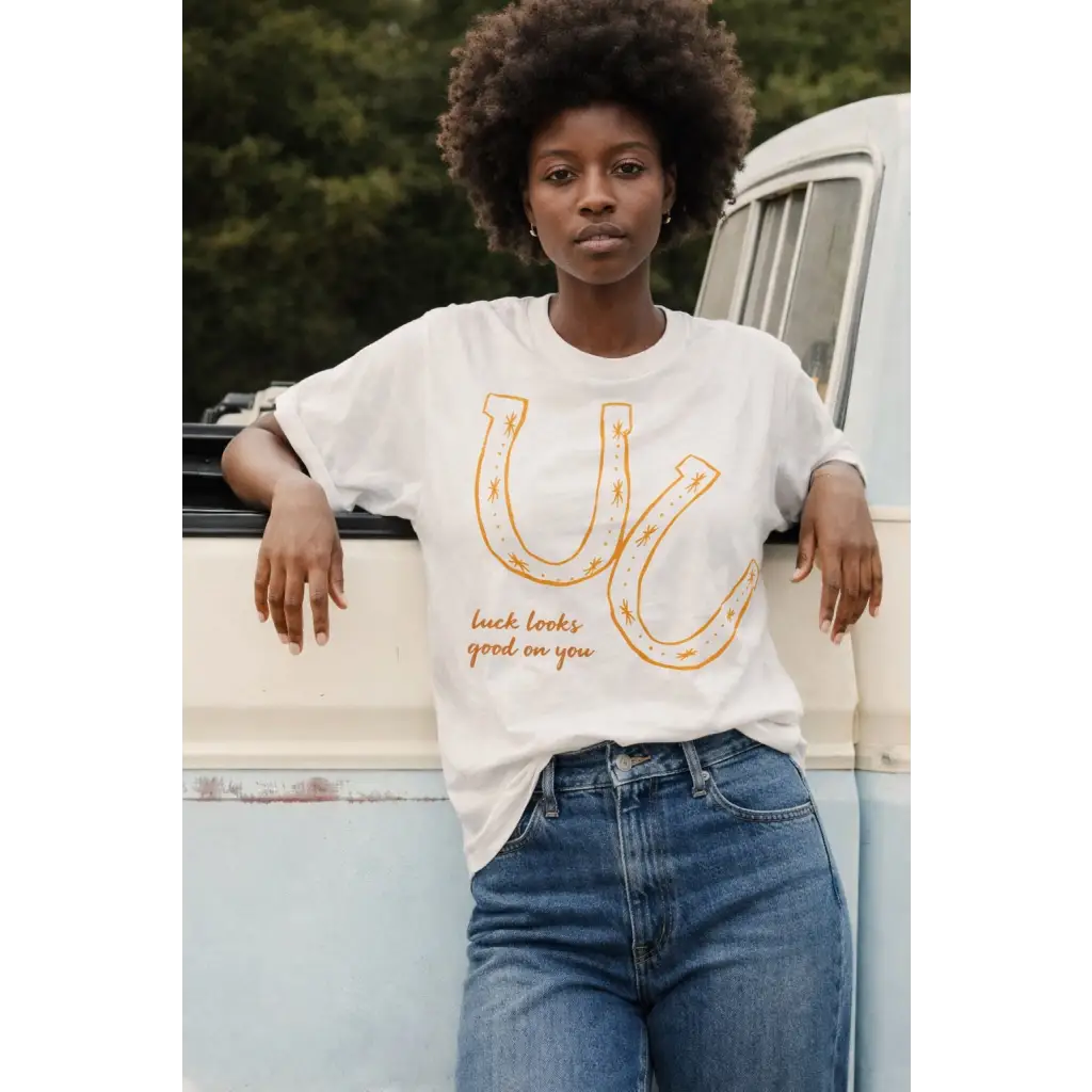 Luck looks good on you comfort colors oversized unisex tee