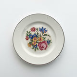 Vintage Needlepoint Plate Set of 5