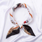 Vintage Carriage Print Square Bandana Scarf