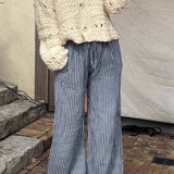 Striped Wide-Leg Pants