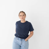The Mom Tee in Navy