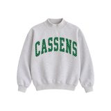 Albert Cassens Green Polka Dot Appliqué Adult Mockneck