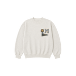 MCS Printed Patch Kids Crewneck Sweatshirt in natural