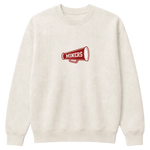 Miners megaphone adult crewneck sweatshirt in beige