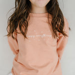 Happy Everything Pullover in Muted Clay - Polished Prints