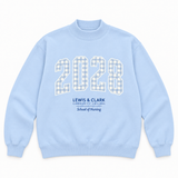 L&C Class of 2028 Gingham Varsity Mock Neck