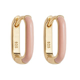 Speakeasy Pink Huggie | 18k Gold Plated Earrings