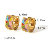 Speakeasy Mosaic Huggies | 14k Gold Plated Earrings
