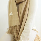 The Essential Wool Blend Scarf in Sand