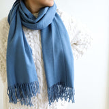 The Essential Wool Blend Scarf in Blue