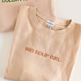 Big Soup Girl | Embroidered Waffle Pullover