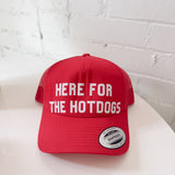 Here for the Hotdogs Dad Trucker Hat