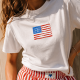 Liberty and Justice Americana Mom Crop