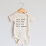 Pretty Brave Organic Cotton Baby Onesie in Natural