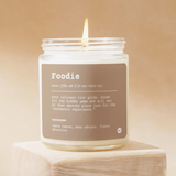 Foodie Definition Candle