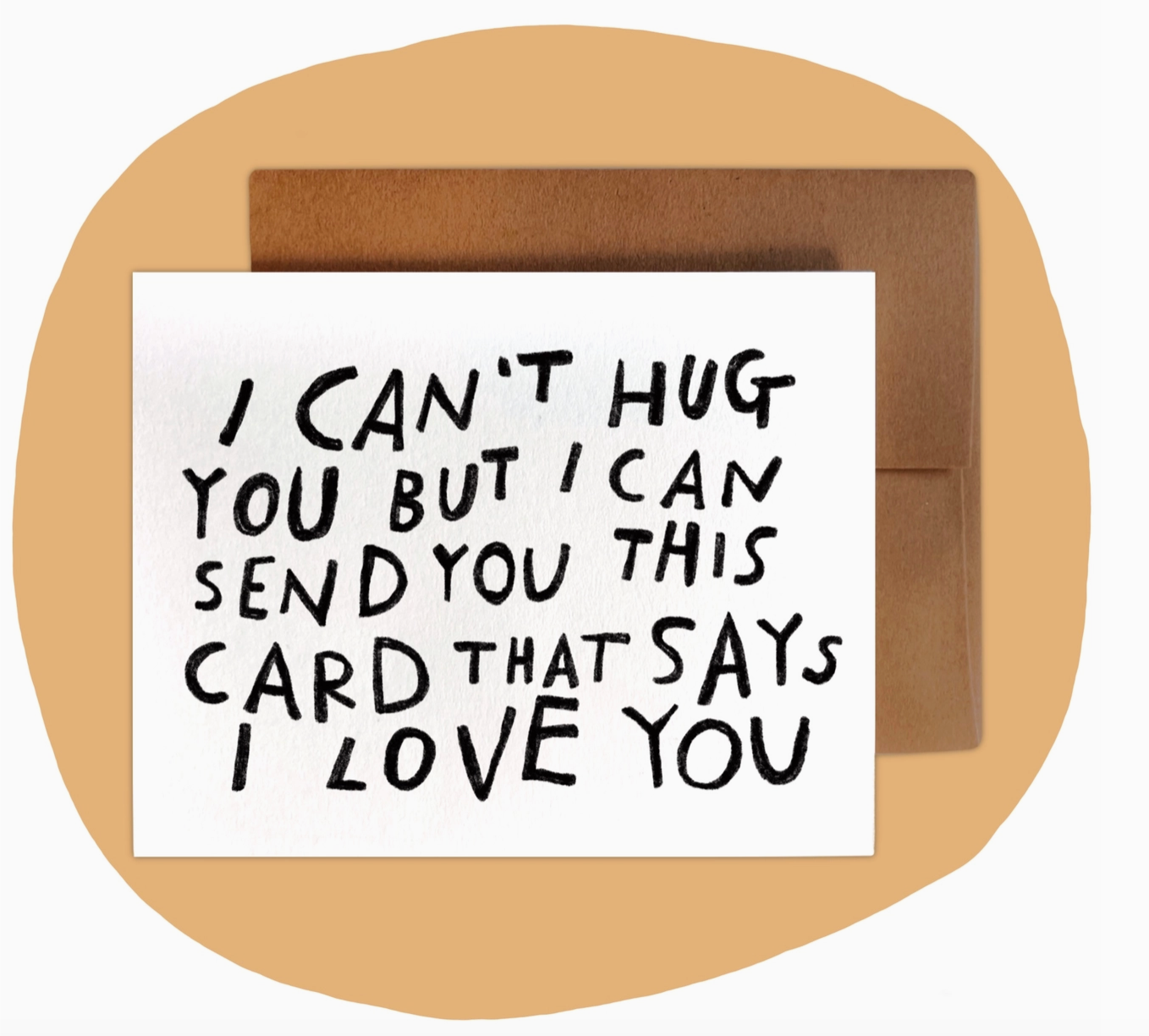 CAN’T HUG YOU Greeting Card - Polished Prints
