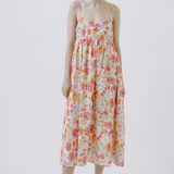 Warm Multi-Color Floral Baby Doll Dress