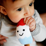 Handmade, Organic Baby Popsicle Rattle