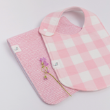 Charlie Snap Bib -Petal Gingham